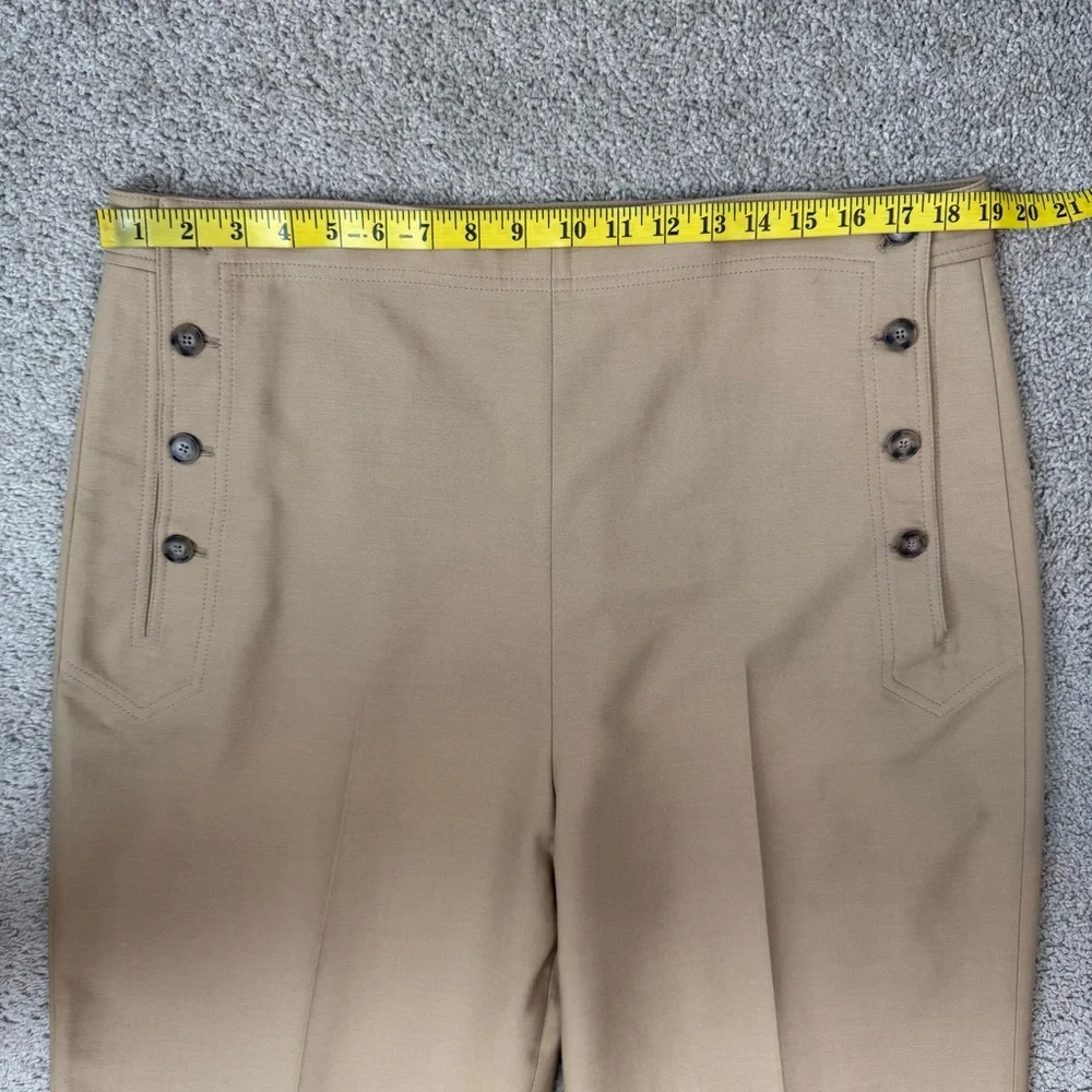 Polo Ralph Lauren Wide‎ Leg Crop Sailor Trouser Monument Tan 18 - Picture 7 of 9